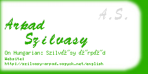 arpad szilvasy business card